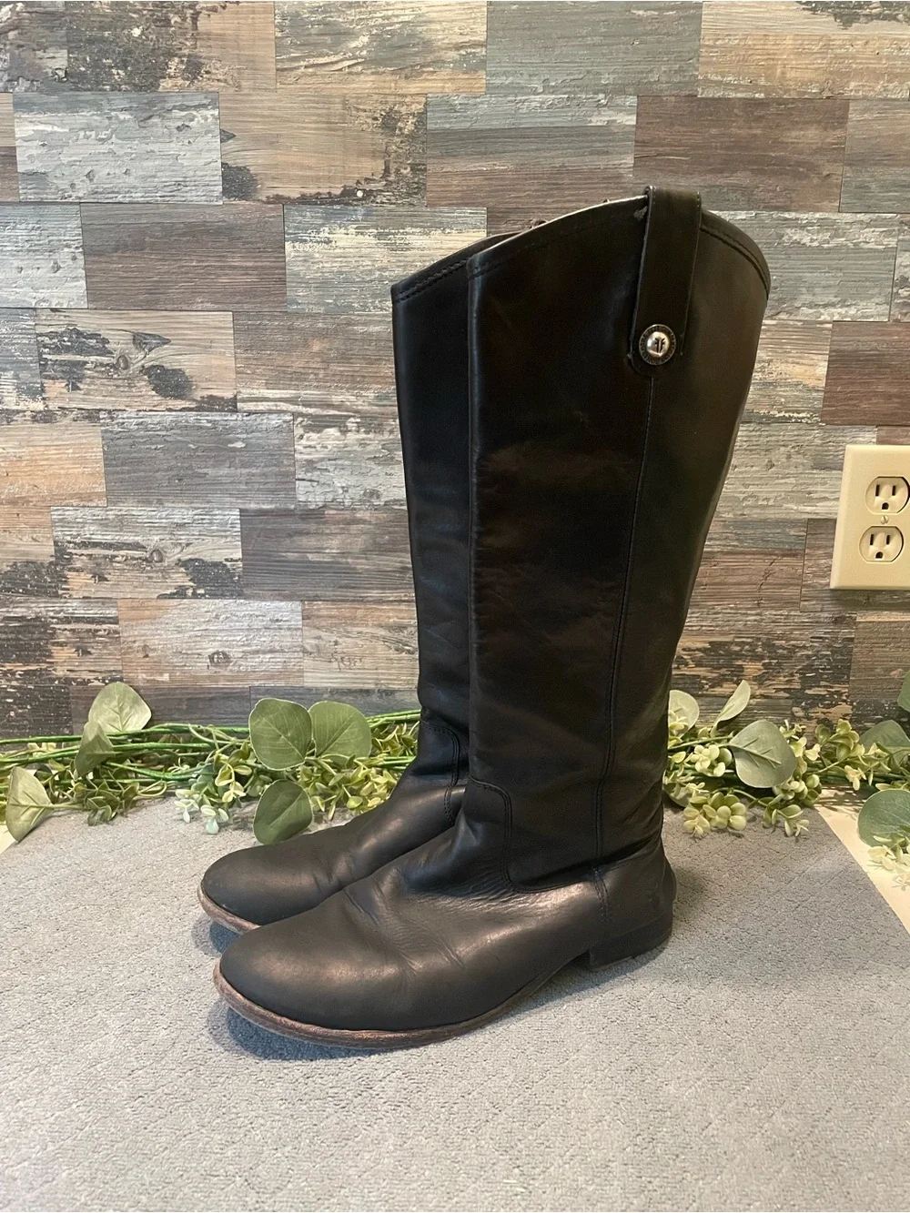Frye Melissa Button Pull On Riding Boot Size 8.5 Women's